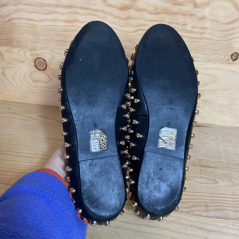 Jeffrey Campbell Black Studded Leather Flats - Picture 10 of 12